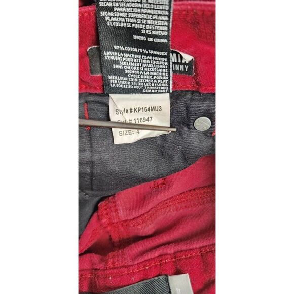 Kut from the Kloth Mia Toothpick Skinny Red Size 4 Pants - Picture 4 of 11